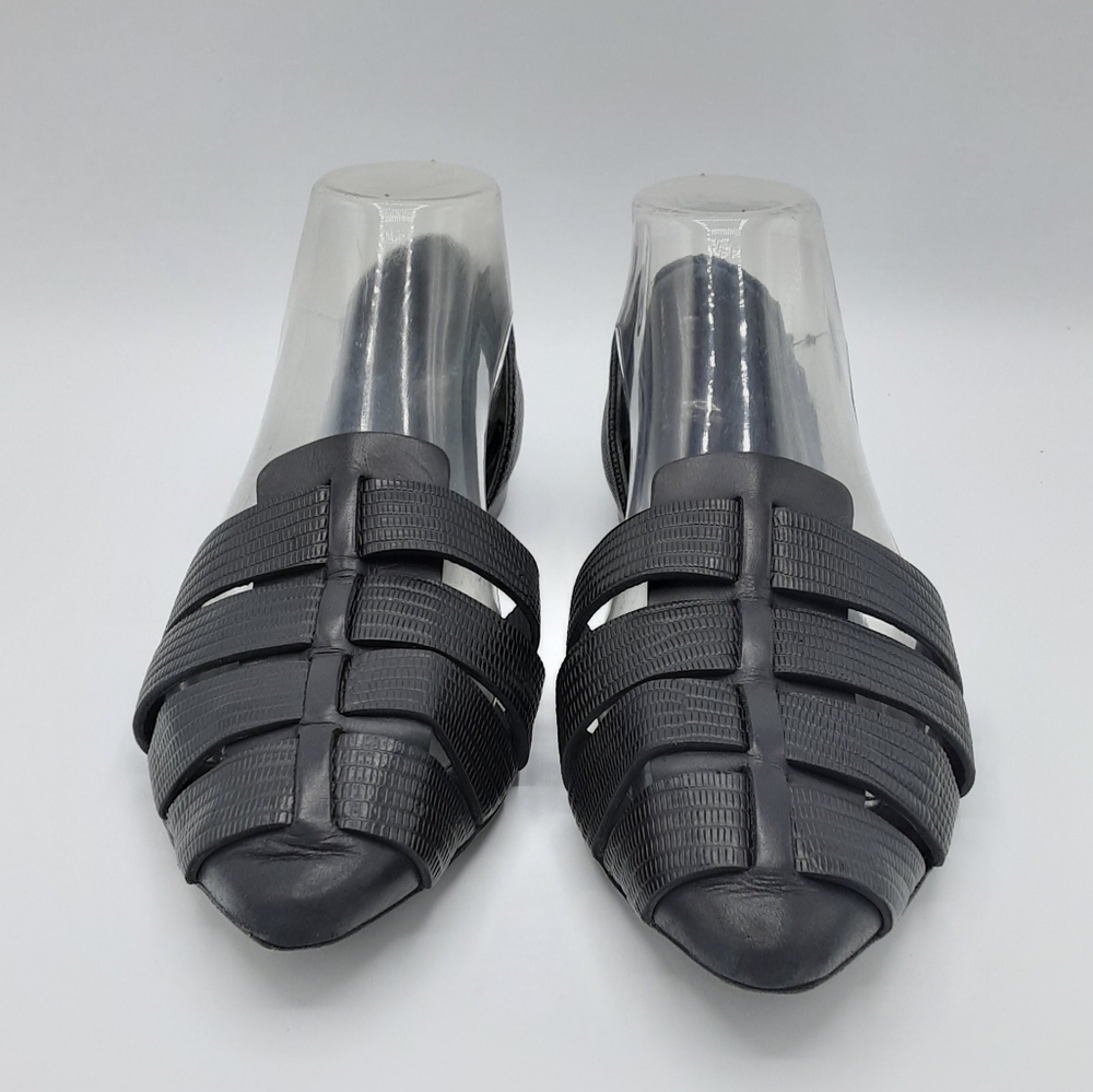 Vince Black Woven Pointed-Toe Flats - Picture 7 of 13